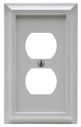 Amerelle Deerfield 2040DW Wallplate, 1 -Gang, Wood, White